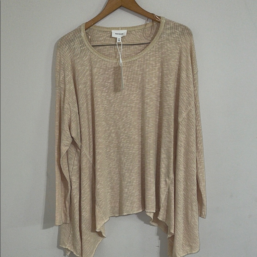 Heyson Oversized boho Beige Top small
